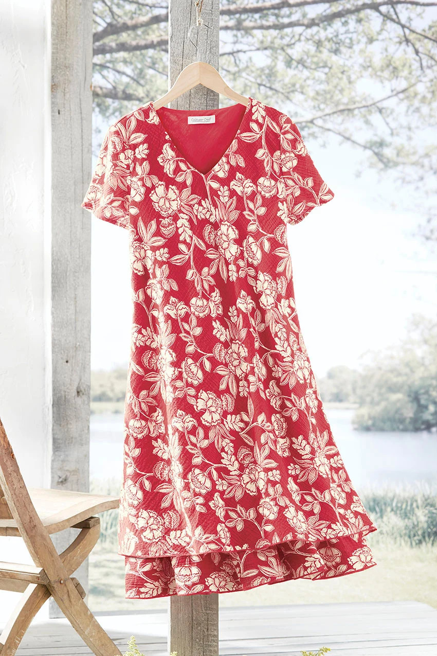 Garden Delight Gauze Dress | Coldwater Creek