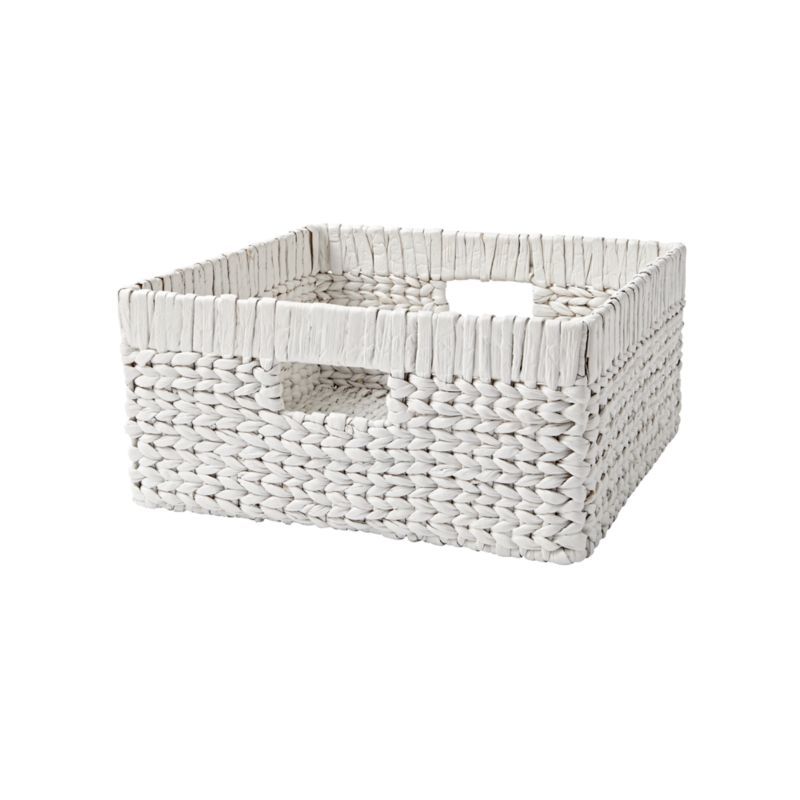Large White Wonderful Wicker Changer Basket + Reviews | Crate and Barrel | Crate & Barrel