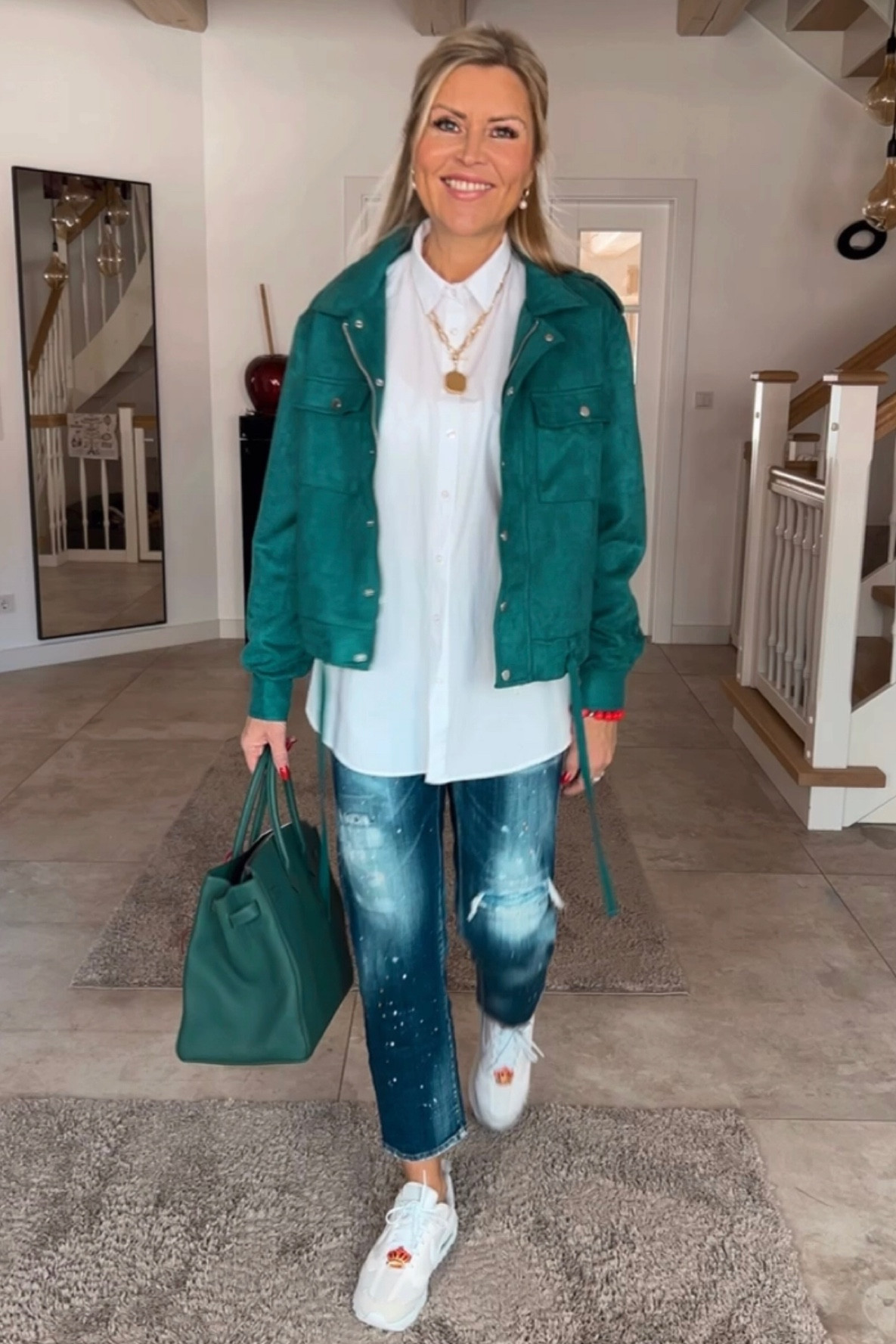 Übergangsjacke Leder Jacke (Fake leder) -25% mit “marti25” 🐊

#LTKstyletip #LTKitbag #LTKsalealert