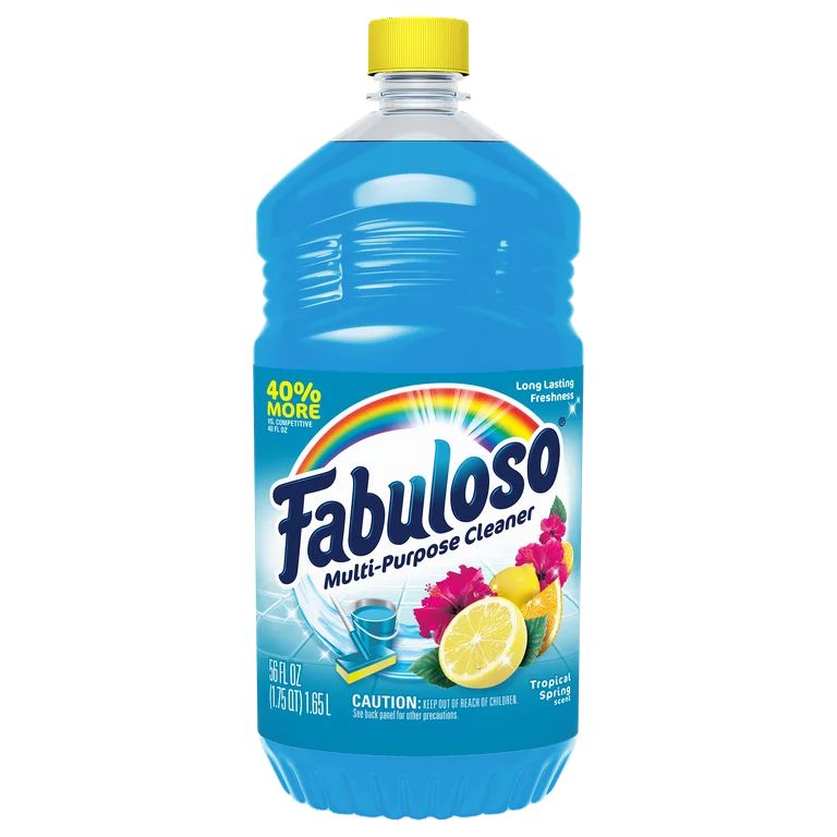 Fabuloso Multi-Purpose Cleaner, 2X Concentrated Formula, Tropical Spring Scent, 56 oz | Walmart (US)