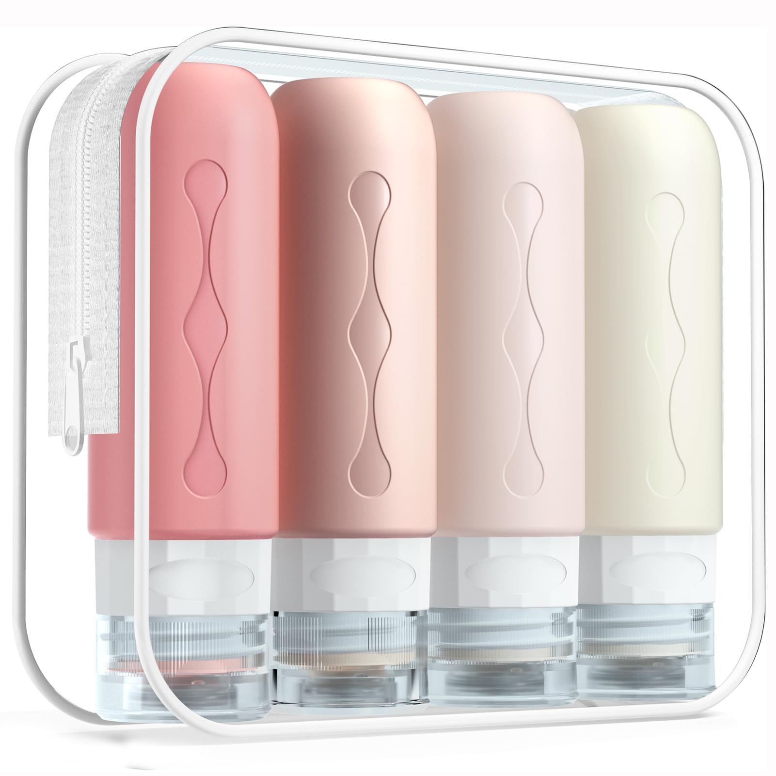 Gemice Travel Bottles for Toiletries, Tsa Approved Travel 3oz Size Containers with Clear Bag, BPA... | Amazon (US)