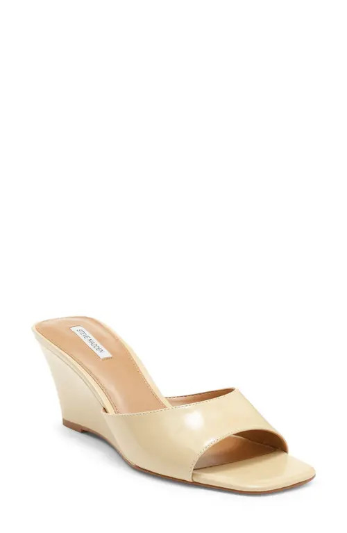 Steve Madden Selest Wedge Slide Sandal in Butter Leather at Nordstrom, Size 8.5 | Nordstrom