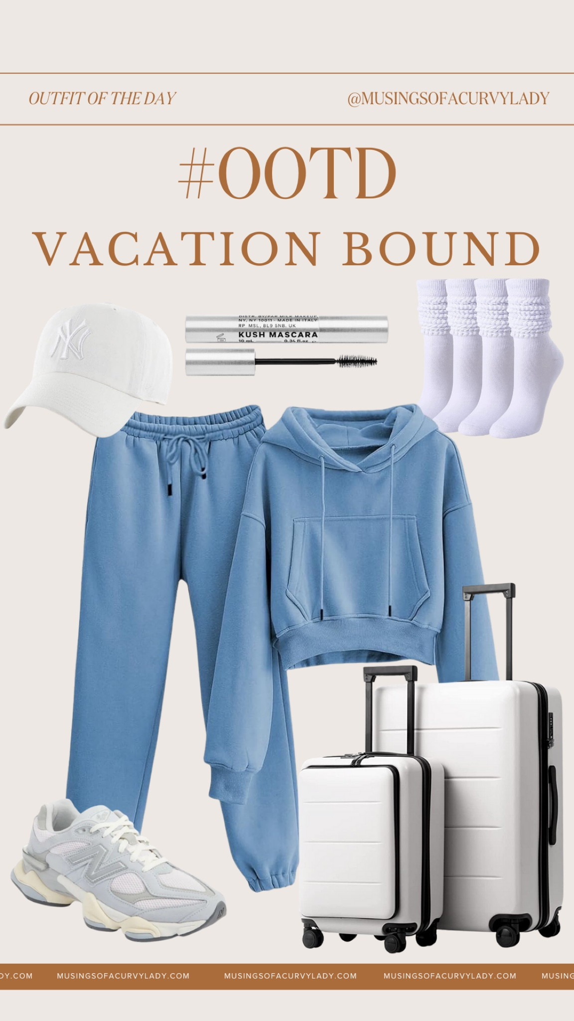 Here’s what I’ll be wearing on my upcoming vacay!✨

plus size fashion, luggage suitcase, new balance, tennis shoes, travel outfit inspo, joggers, sweats, track suit, long sleeve, loungewear socks, basics, Amazon deals, mascara

#LTKfitness #LTKfindsunder100 #LTKworkwear