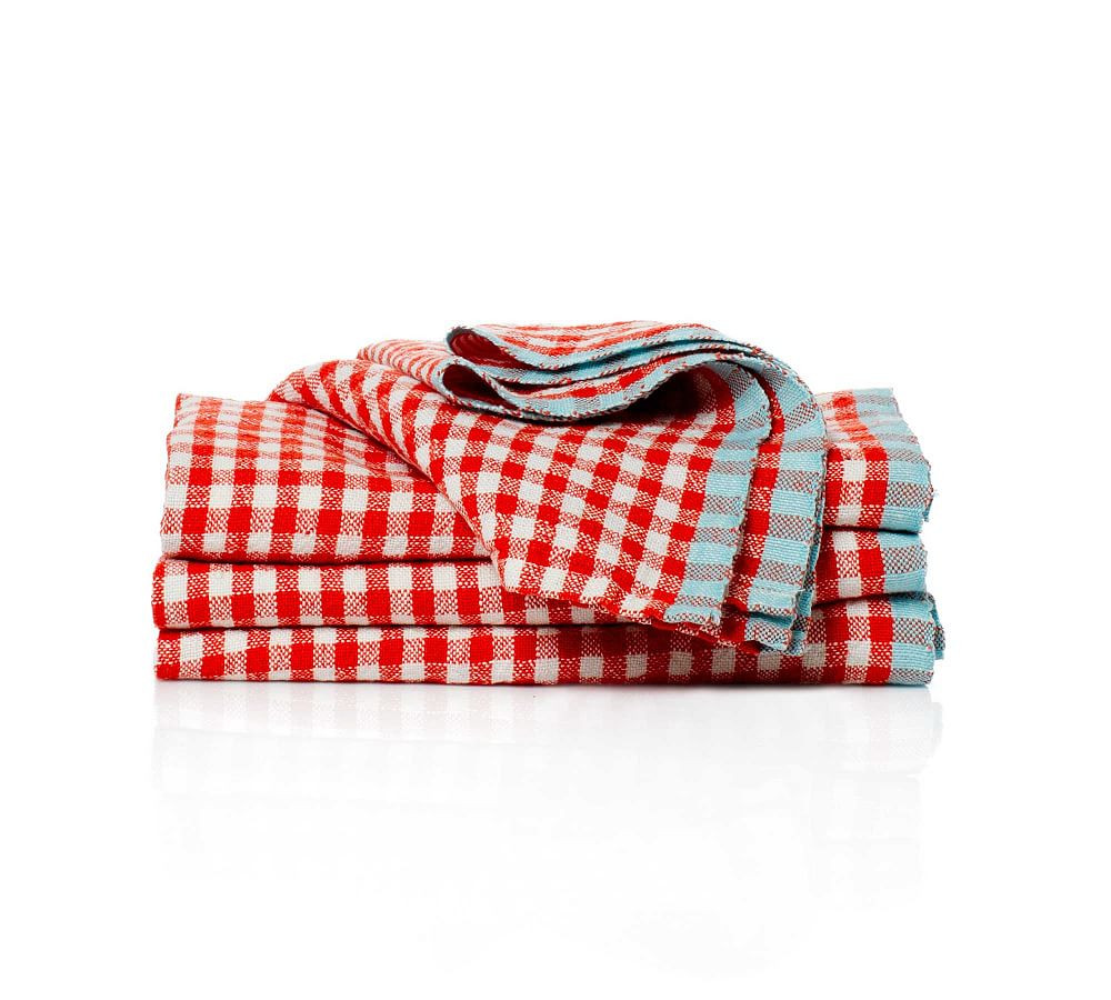 Caravan Gingham Linen Napkins - Set of 4 | Pottery Barn (US)