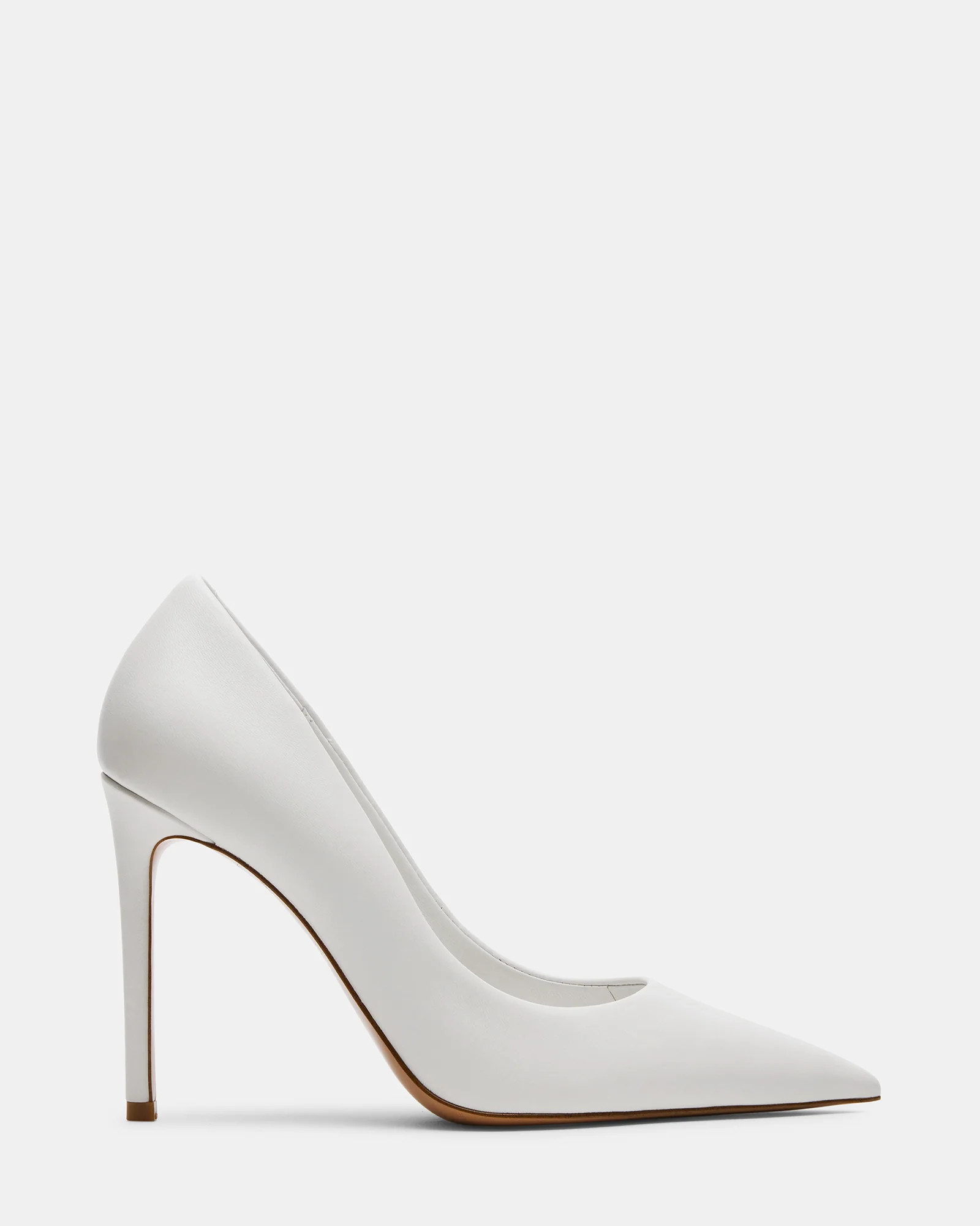 THRIVE White Leather Stiletto Pump | Women's Designer Heels | Steve Madden (Canada)