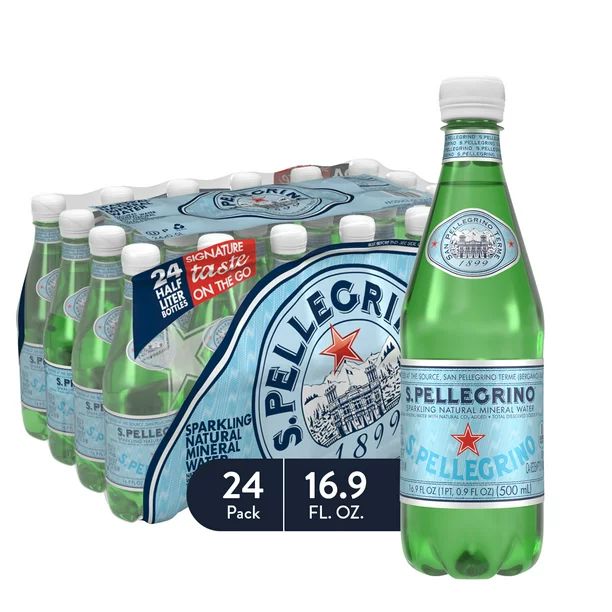 S.Pellegrino Sparkling Natural Mineral Water, 16.9 fl oz. Plastic Bottles (24 Count) | Walmart (US)