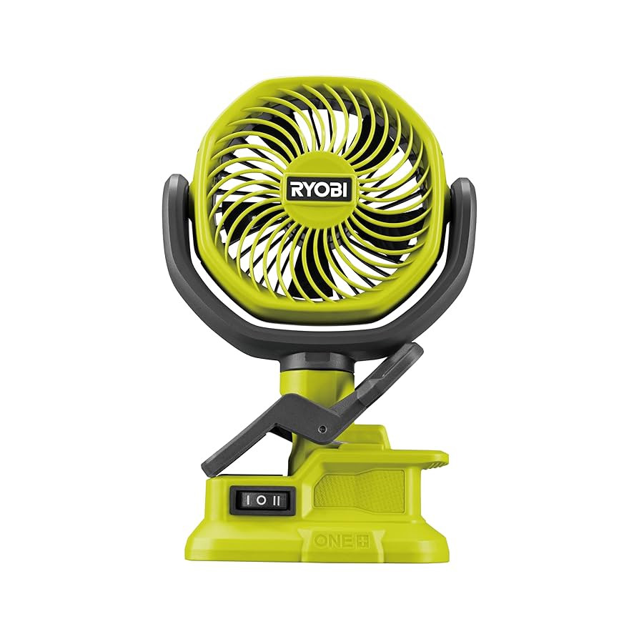 RYOBI RCF18-0 18V ONE+ Cordless 10cm Clamp Fan (Bare Tool) Hyper Green | Amazon (US)