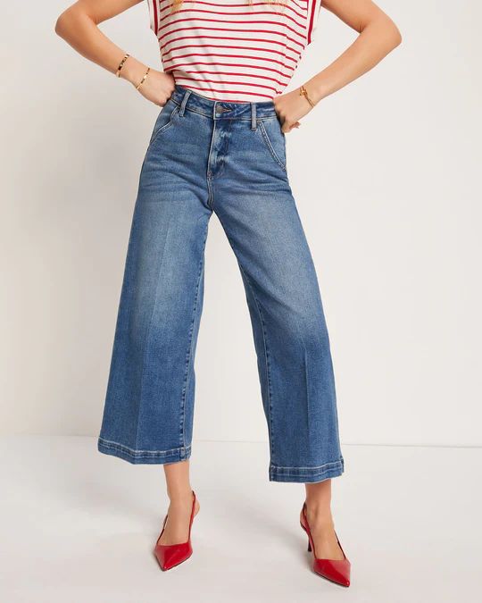Drew Cropped Wide Leg Jeans | VICI Collection