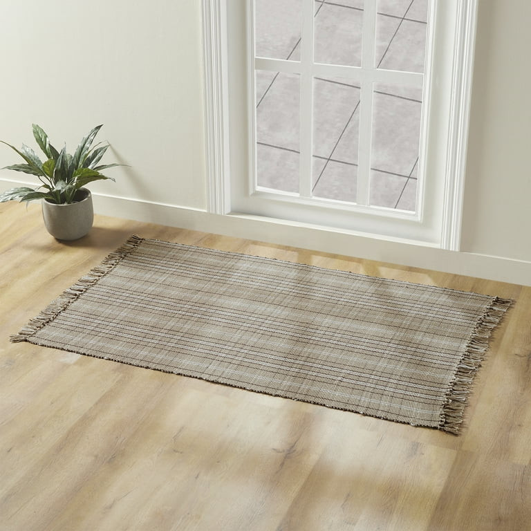 My Texas House Neutral Check Indoor/Outdoor Layering Rug, 38" x 58" - Walmart.com | Walmart (US)