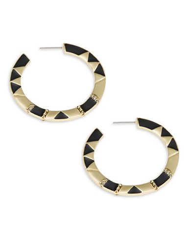 geometric accented hoop earrings | Lord & Taylor