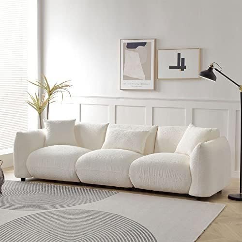 WILLIAMSPACE 102.36" Sectional Sofa Cloud Couch for Living Room, Modern Back Upholstered Boucle C... | Amazon (US)