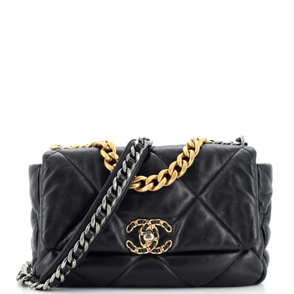 19 Flap Bag Quilted Leather Medium | Rebag