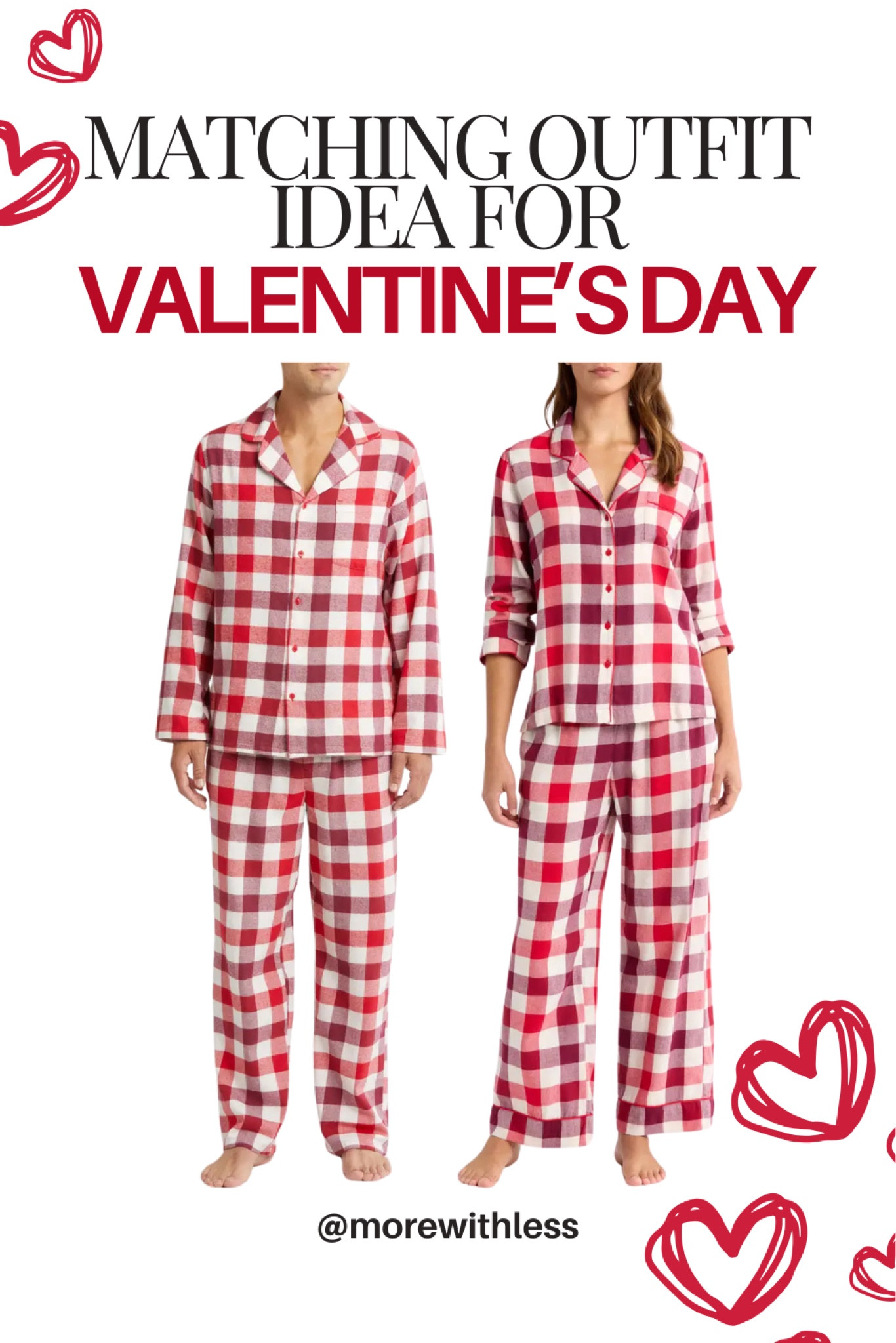 Lounge comfortably in matching sleepwear with your love in these matching sets! They're perfect for a cozy movie and date night at home.
#valentinesday 

#LTKFindsUnder50 #LTKSeasonal #LTKFamily