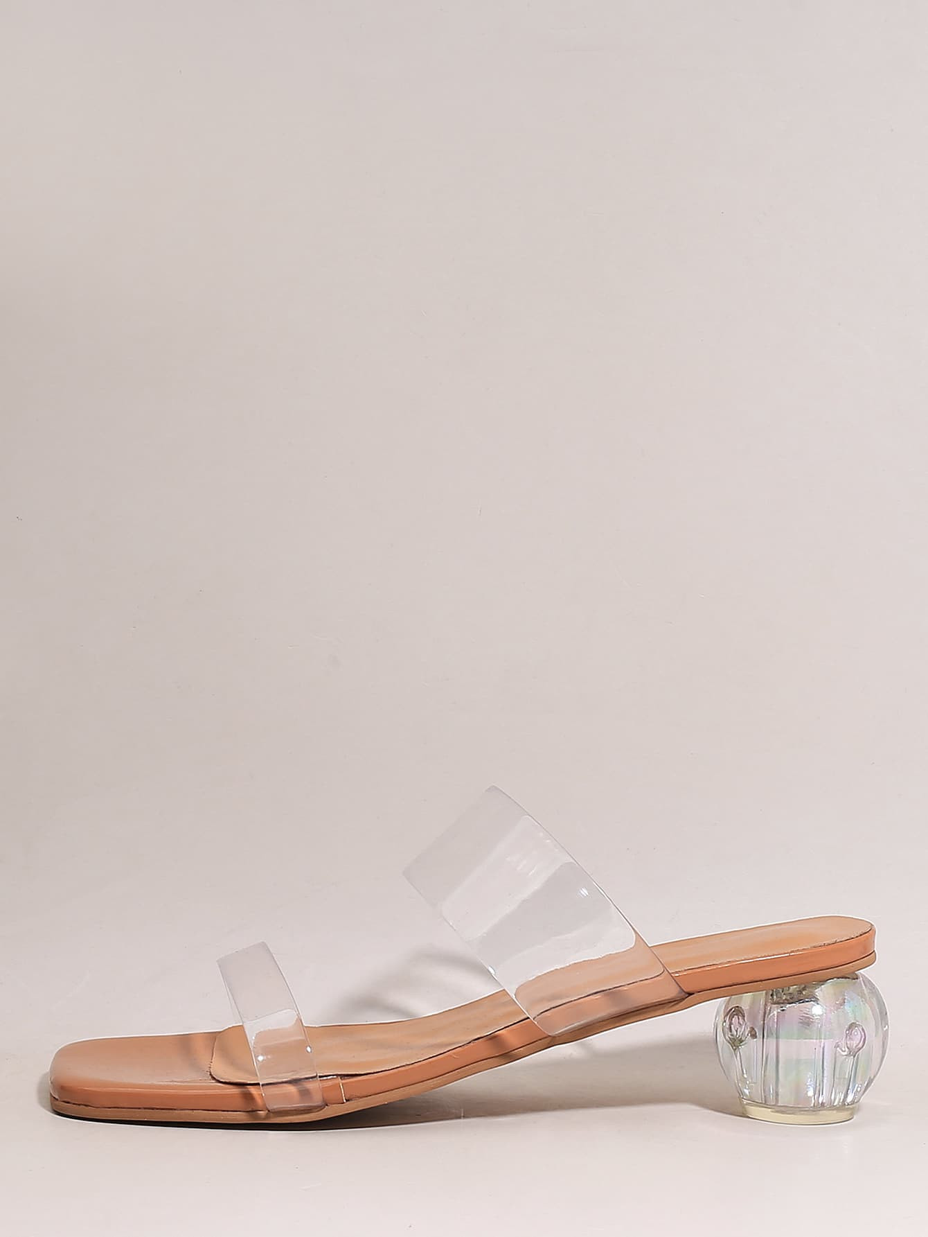 Clear Double Band Sculptural Heeled Mules | SHEIN