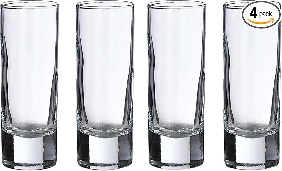 Lillian Rose Set of 4 Tall Shot Glasses, 4", Clear | Amazon (US)