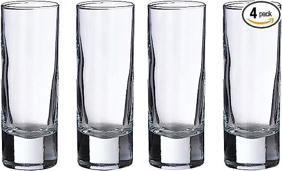 Lillian Rose Set of 4 Tall Shot Glasses, 4", Clear | Amazon (US)