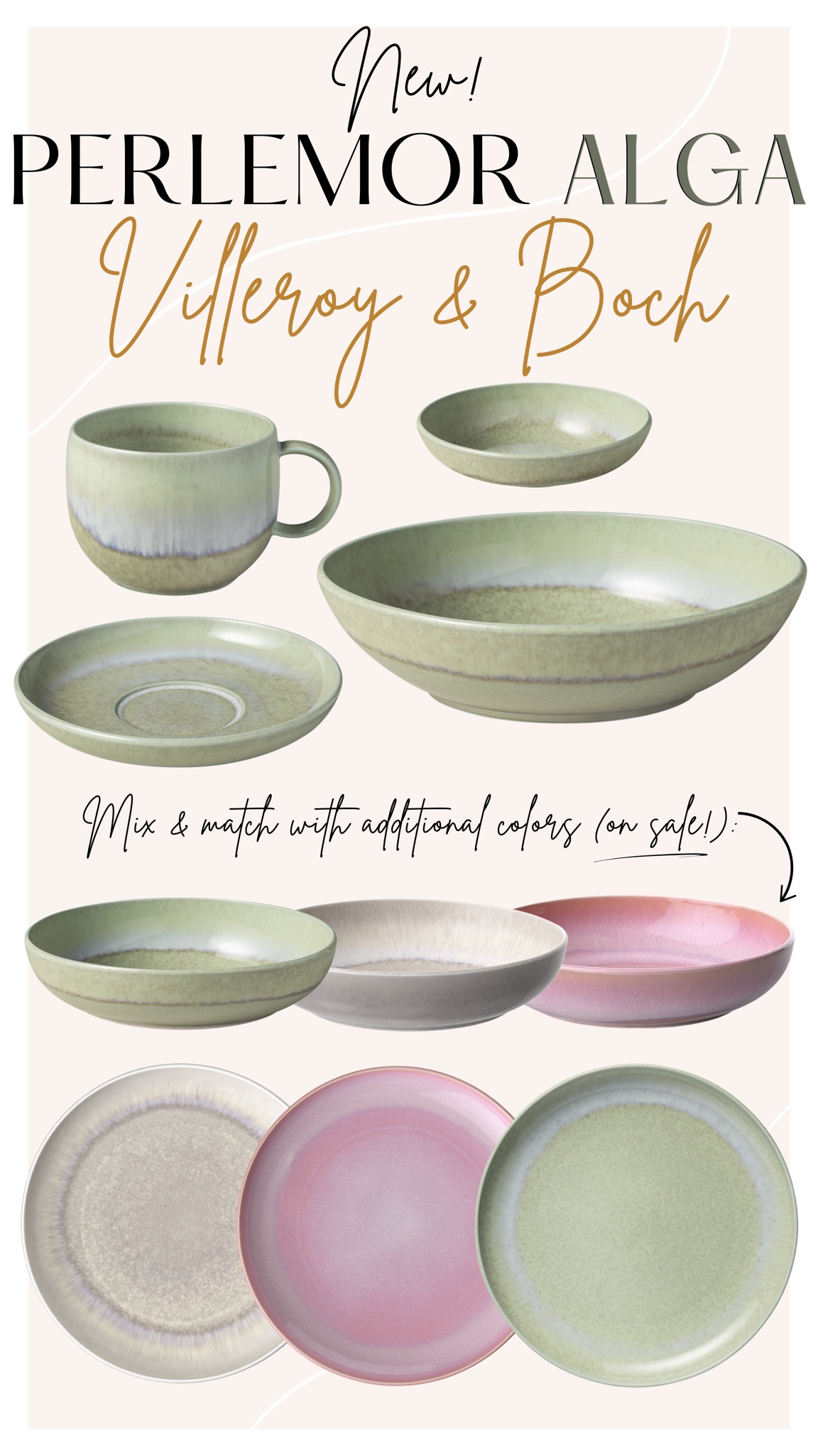 Perlemor Alga 💚 
New beautiful green colorway from Villeroy & Boch

#LTKHome