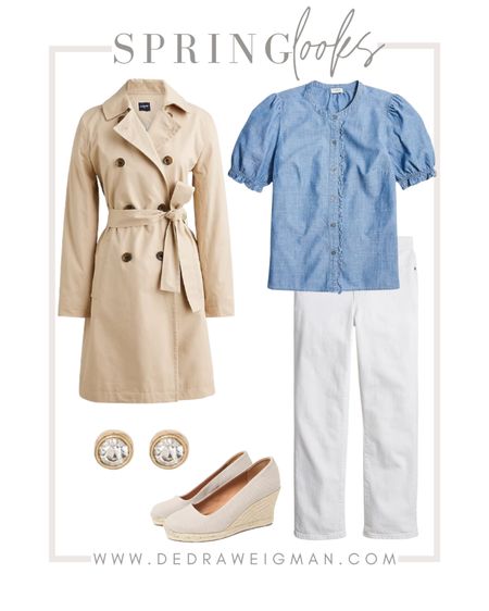 Spring outfit idea! 

#springoutfit #trenchcoat #whitejeans 

#LTKstyletip #LTKunder100 #LTKFind
