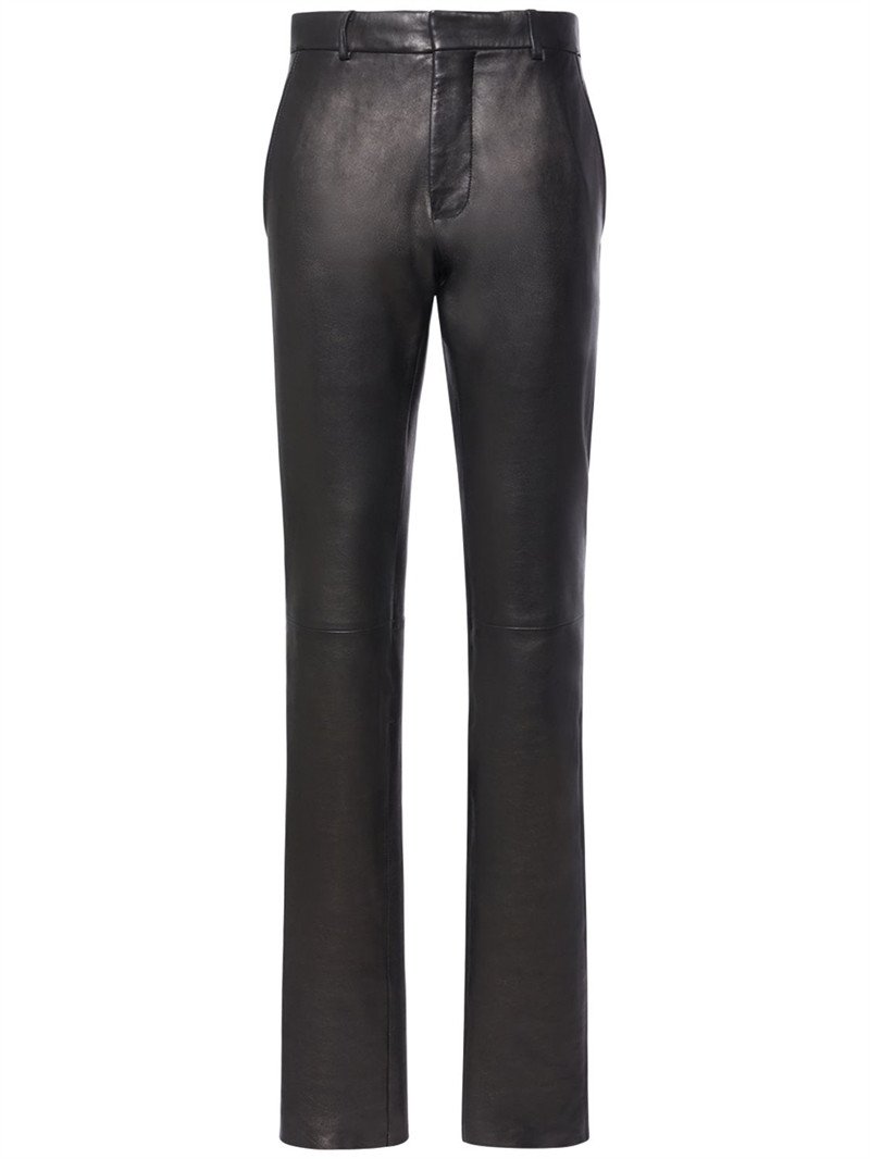 Shania midrise leather skinny pants | Luisaviaroma