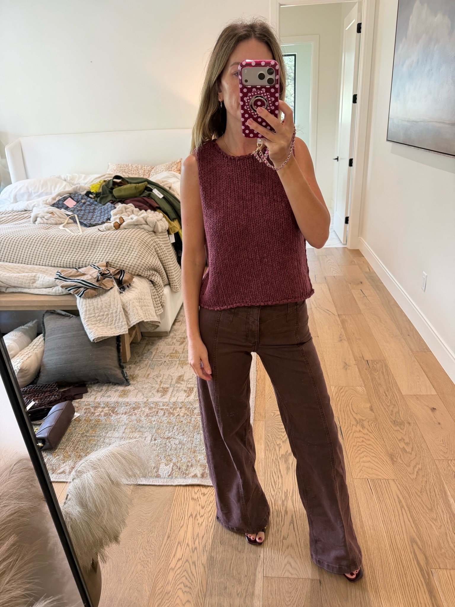 Loving this color for fall! My sweater tank is on sale right now!