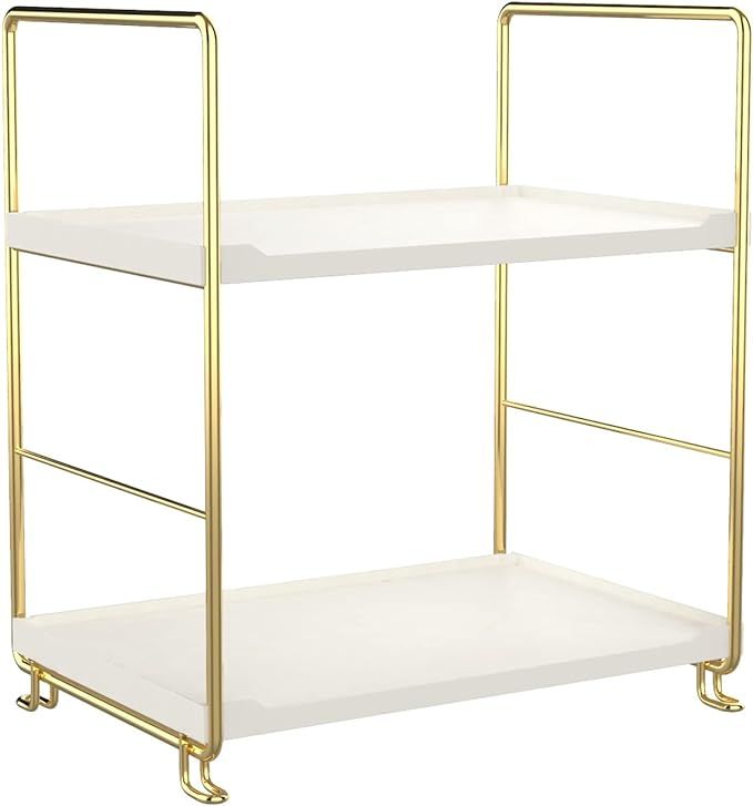 2-Tier Kitchen Spice Rack - Freestanding Stackable Organizer Shelf - Bathroom Organizer Counterto... | Amazon (US)