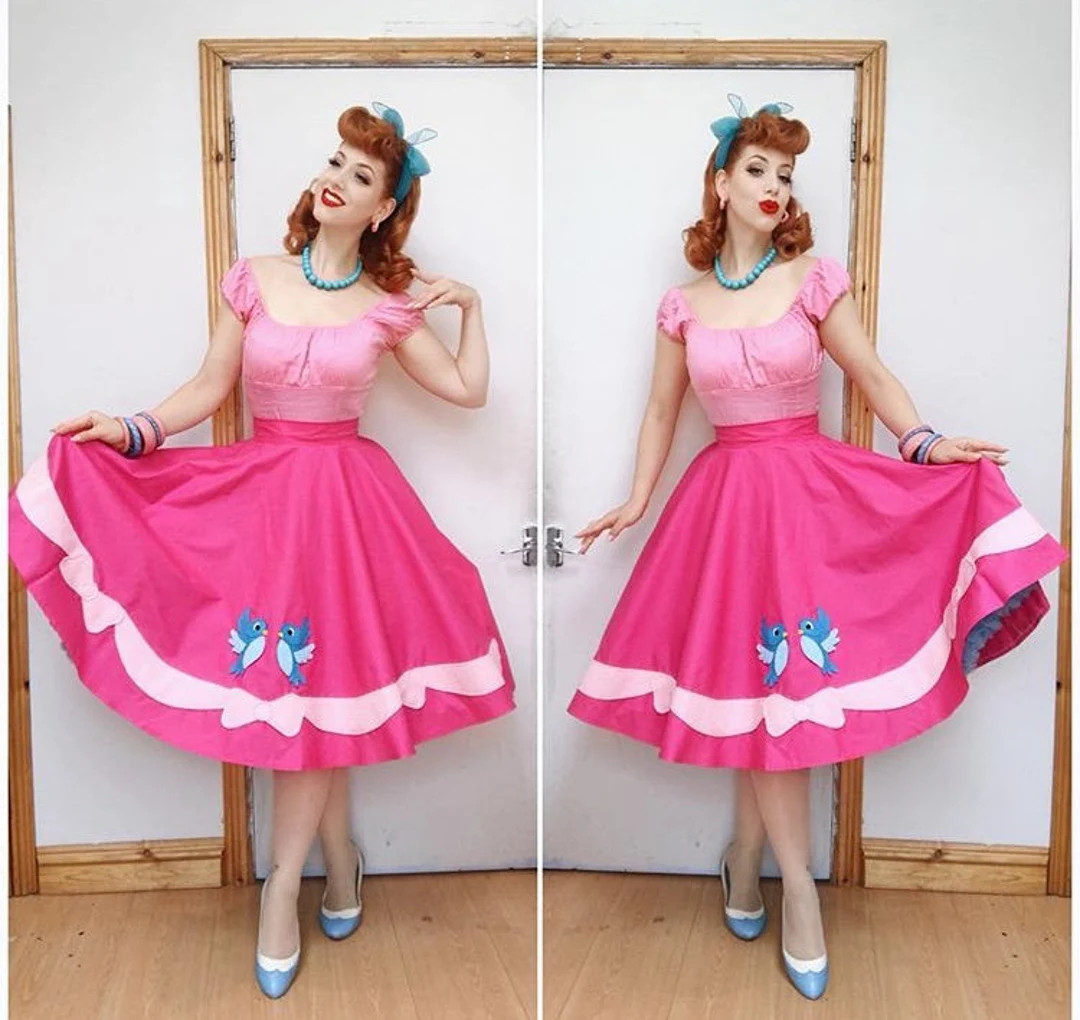 A Dream and A Wish Circle Skirt/cinderella Skirt/ Disney Inspired/ Dapper Day/cinderella Pink Dre... | Etsy (US)