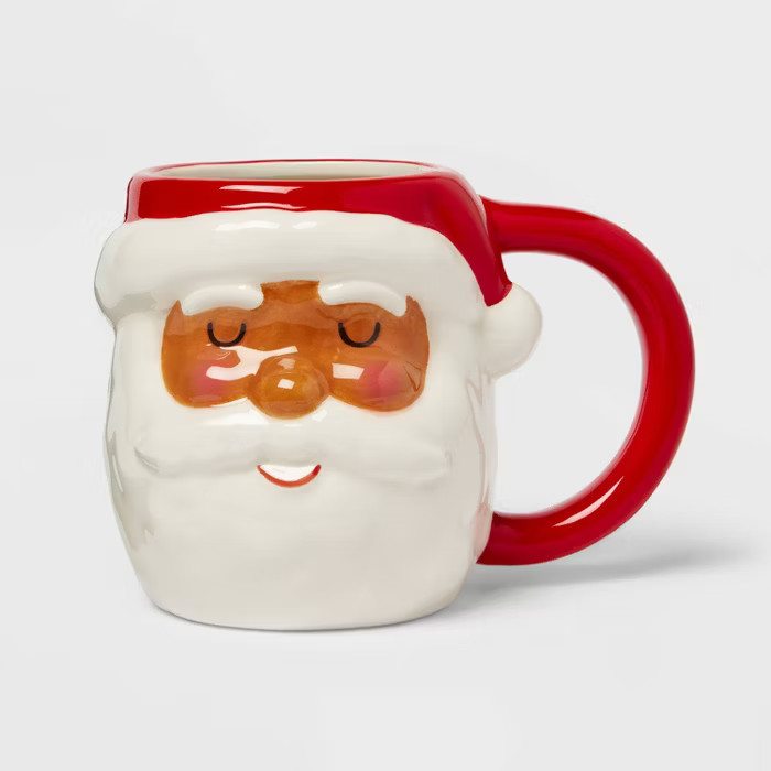 16oz Earthenware Figural Santa Mug - Threshold™ | Target
