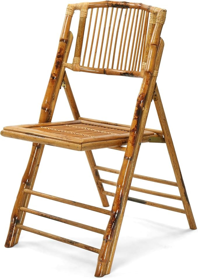 VINGLI Bamboo Folding Chair, Foldable Dining Wood Chairs Comfortable Seat for Outdoor & Indoor, P... | Amazon (US)