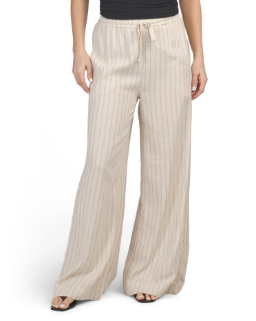 Linen Blend Drawstring Pants for Women | Rayon/Cotton | Marshalls