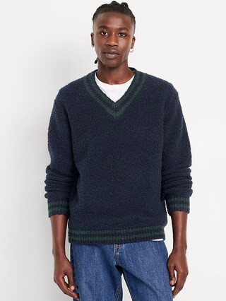 V-Neck Bouclé Sweater | Old Navy (US)