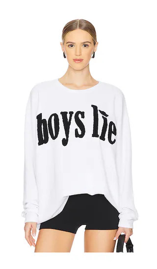 Don't Text Them Back Thermal Long Sleeve Top in White | Revolve Clothing (Global)