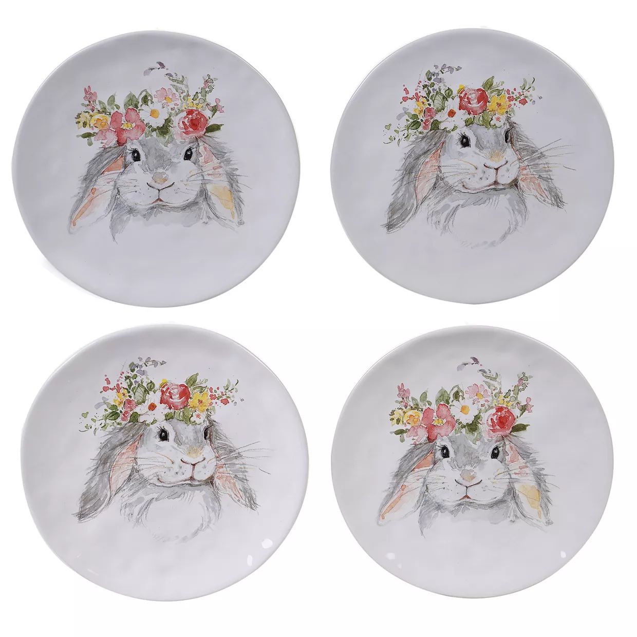 Certified International Sweet Bunny 4-pc. Dessert Plate Set | Kohl's