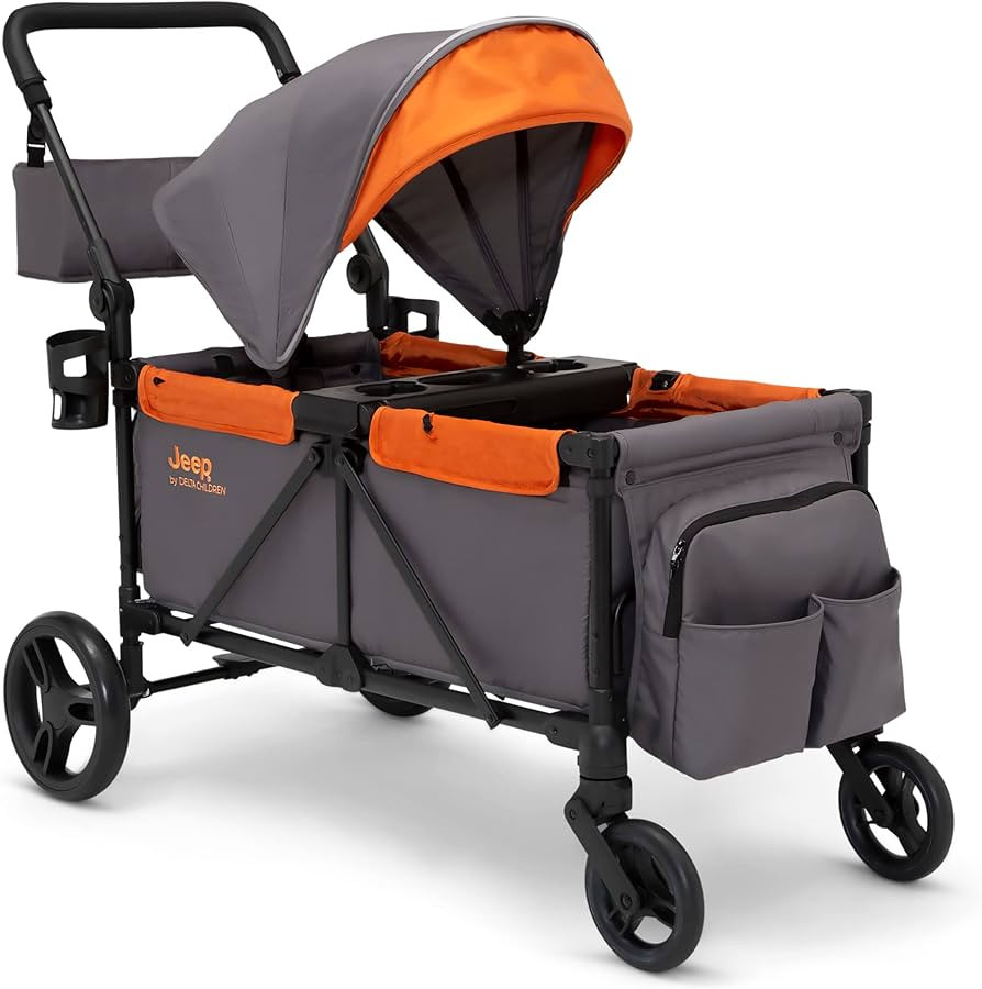 Jeep Sport All-Terrain Stroller Wagon by Delta Children - Includes Canopy, Parent Organizer, Adju... | Amazon (US)