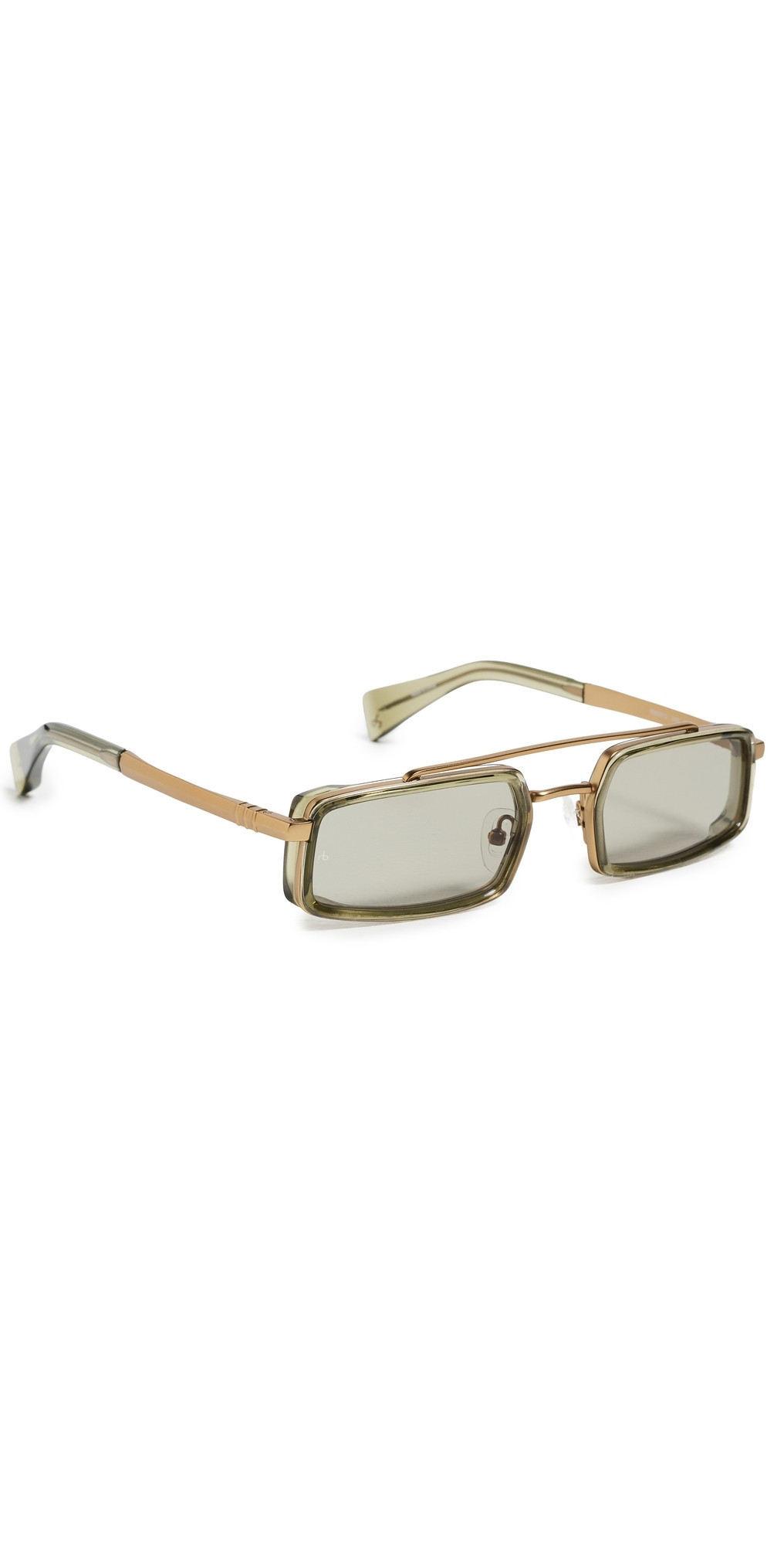 rag & bone Aviator Metal Sunglasses Bronze Metal/Olive Night One Size | Shopbop