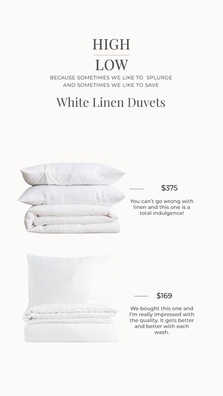 White linen duvets are a timeless option for neutral bedding. 



#LTKhome #LTKFind