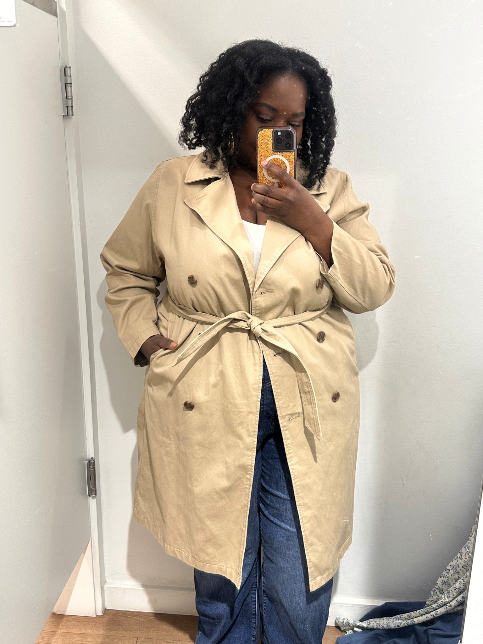 Classic trench for the midi size girls. Wearing an XXL. 

#LTKMidsize #LTKPlusSize #LTKOver40