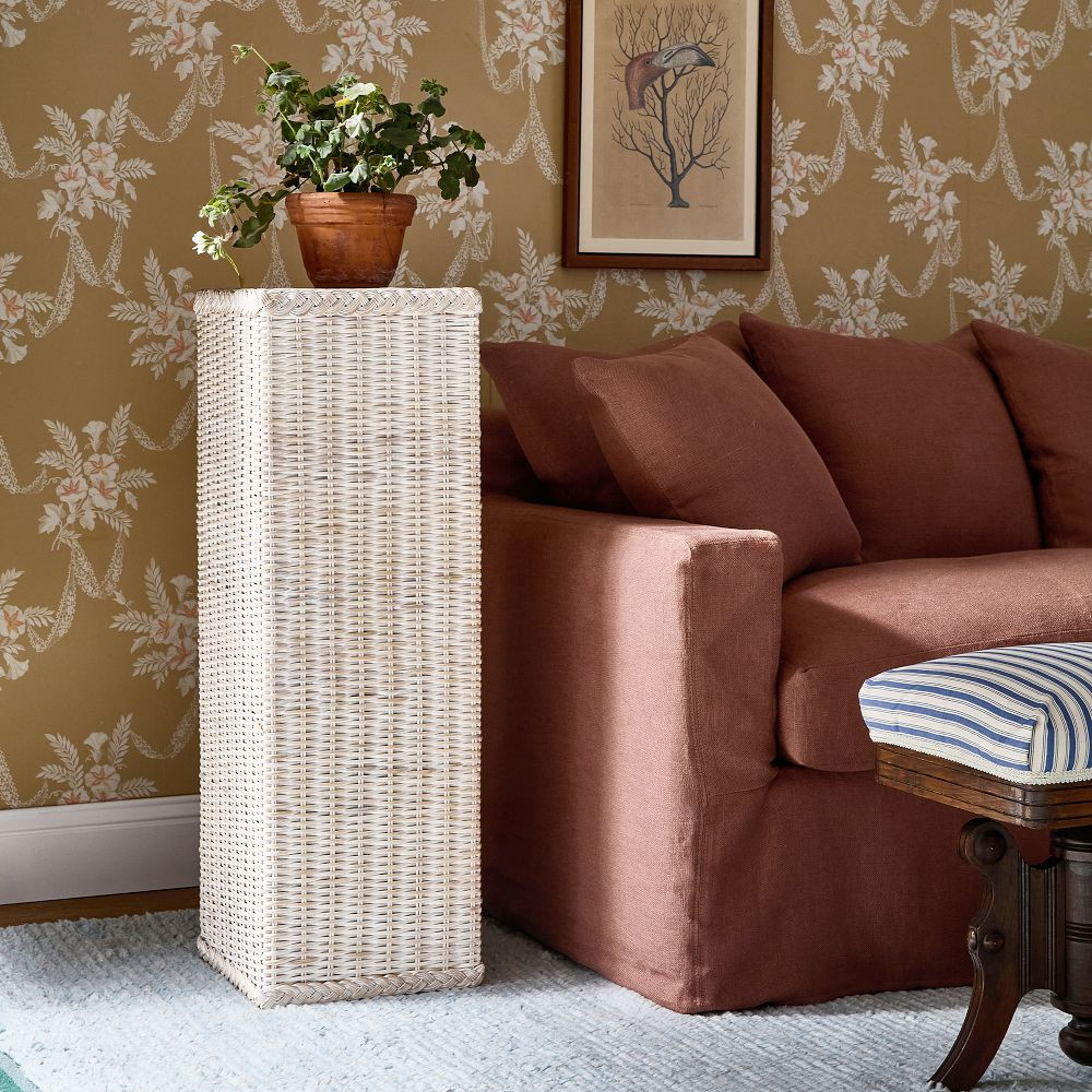 Lila Rattan Pedestal | GreenRow