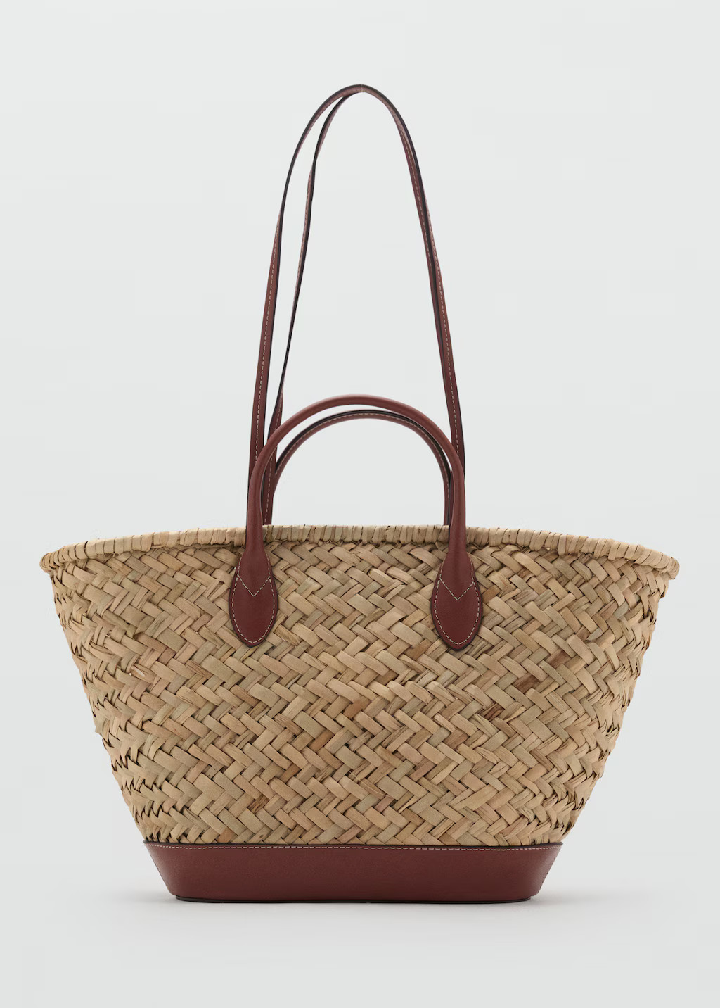 Large double-handle natural fiber basket - Women | MANGO USA | Mango (US/MX/AU)