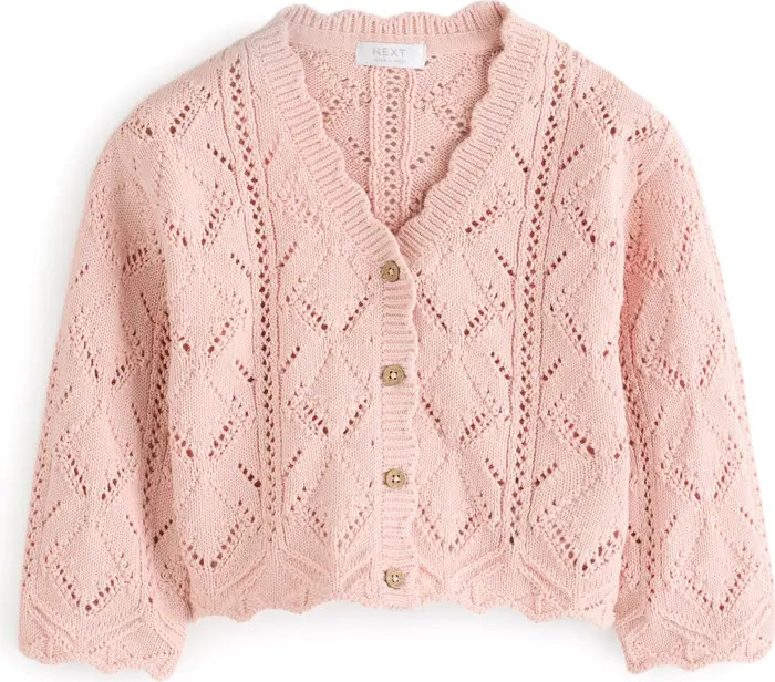 NEXT Kids' Pointelle Cotton Cardigan | Nordstrom | Nordstrom