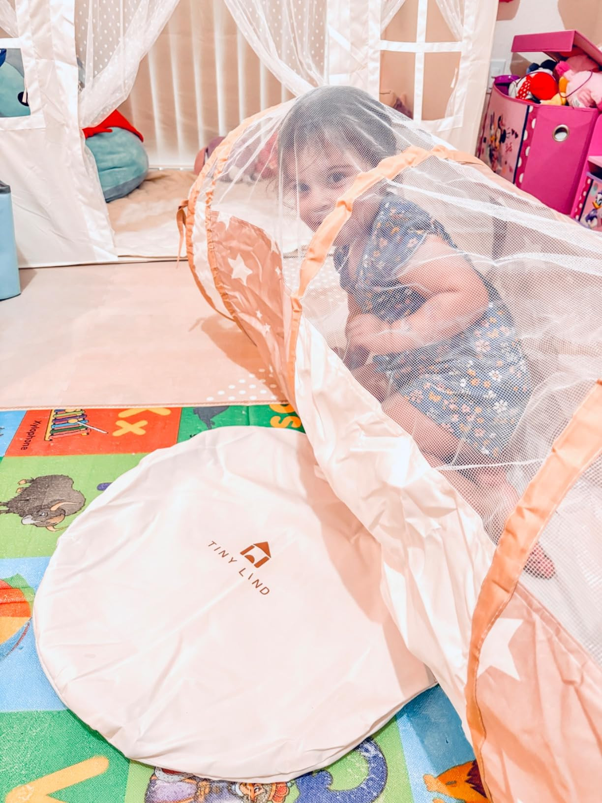 Tiny Land Tunnel Toys for Toddlers, 69" x 18" Baby Tunnel Crawl Indoor, Play Tunnel for Kids to C... | Amazon (US)