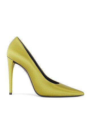 Saint Laurent Monceau Pump in Kaki Green - Green. Size 36.5 (also in 39.5, 37, 37.5). | FWRD 