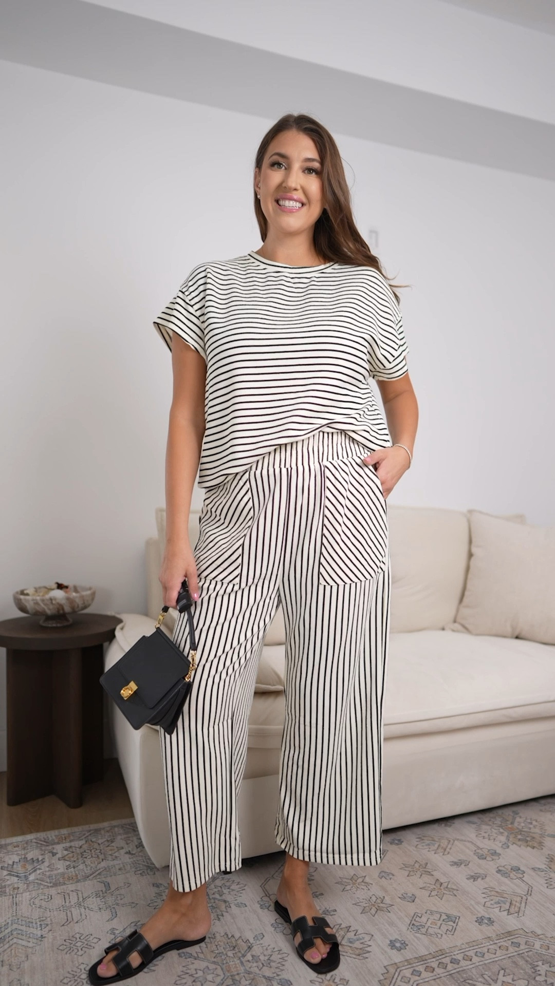 Striped set, effortless style 🖤

striped matching set outfit, striped lounge set outfit, black and white stripe outfit, casual matching set outfit, amazon matching set outfit, effortless everyday outfit, comfortable chic outfit, casual summer outfit idea, relaxed wide leg pants outfit, simple chic casual style, elevated loungewear outfit

#LTKMidsize #LTKWorkwear #LTKootd