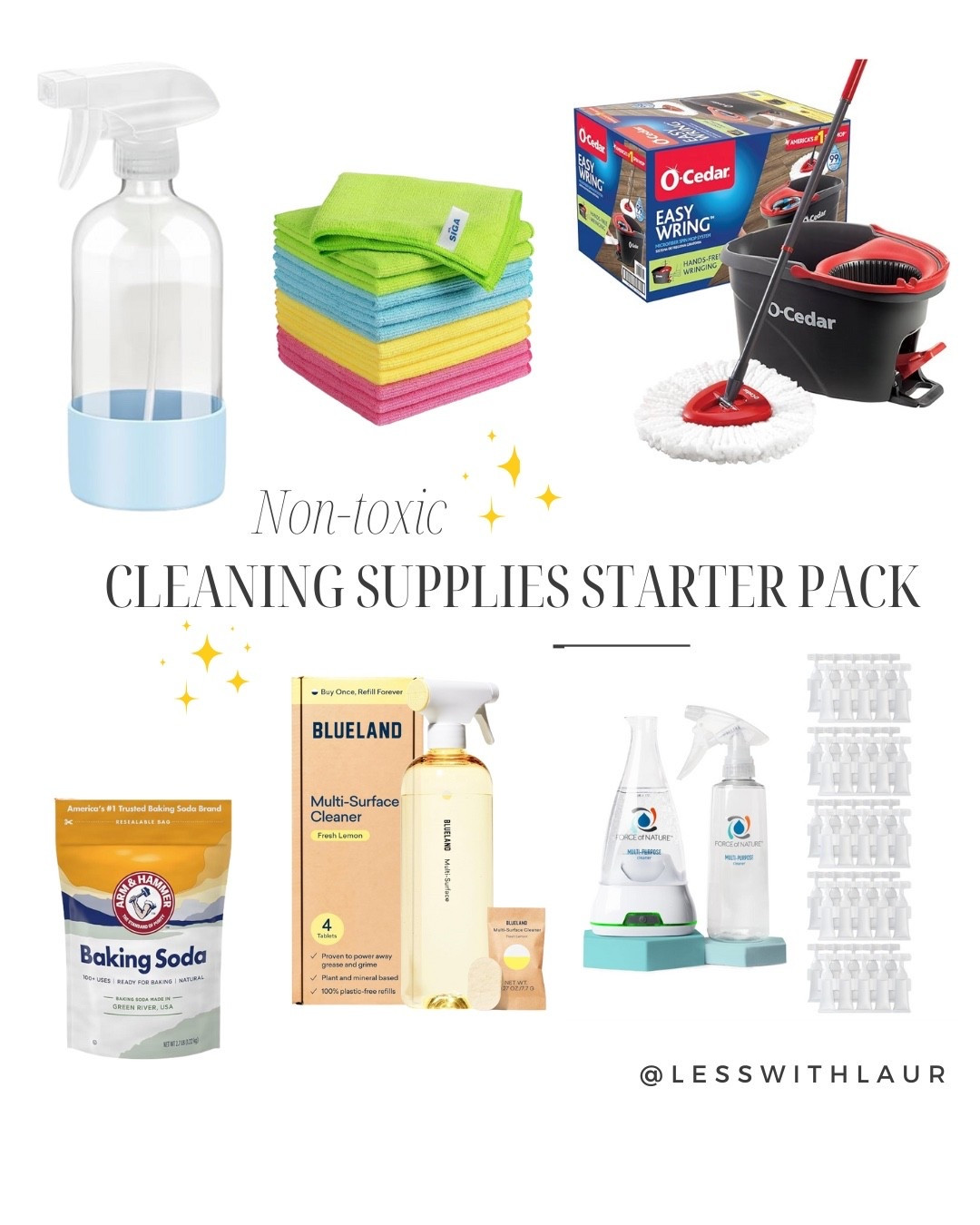 Non-toxic cleaning supplies starter pack 🧼🧼