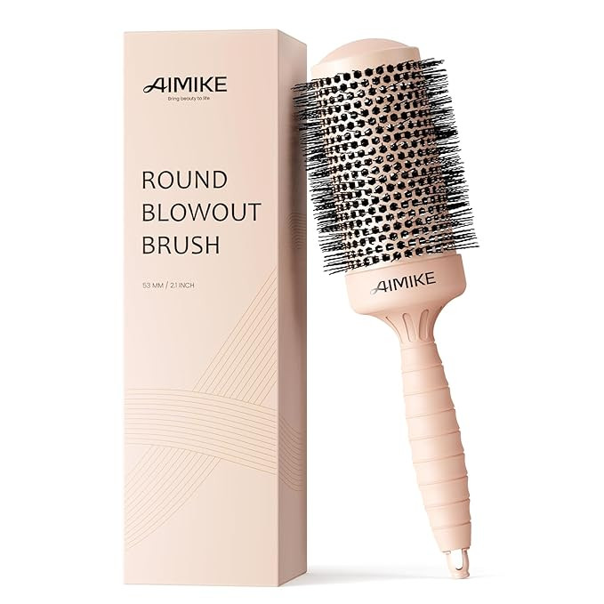 AIMIKE Round Hair Brush, 2.1 inch Nano Ion Thermal Ceramic Tech, Large Round Brush for Blow Dryin... | Amazon (US)