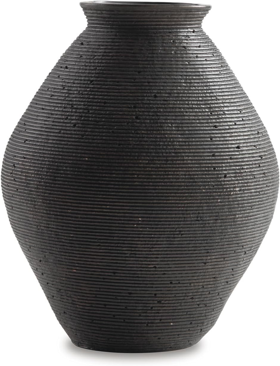 Signature Design by Ashley Hannela 17" Modern Distressed Polyresin Vase, Antique Brown | Amazon (US)