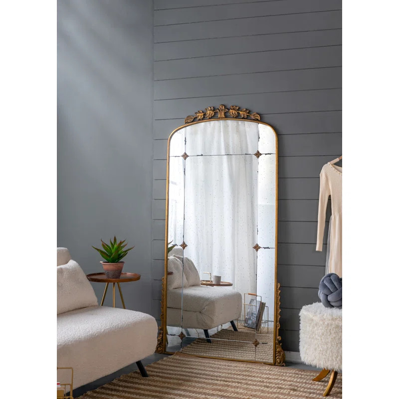 Rosdorf Park Hiromichi Arch Metal Floor Mirror, Full Length Mirror & Reviews | Wayfair | Wayfair North America