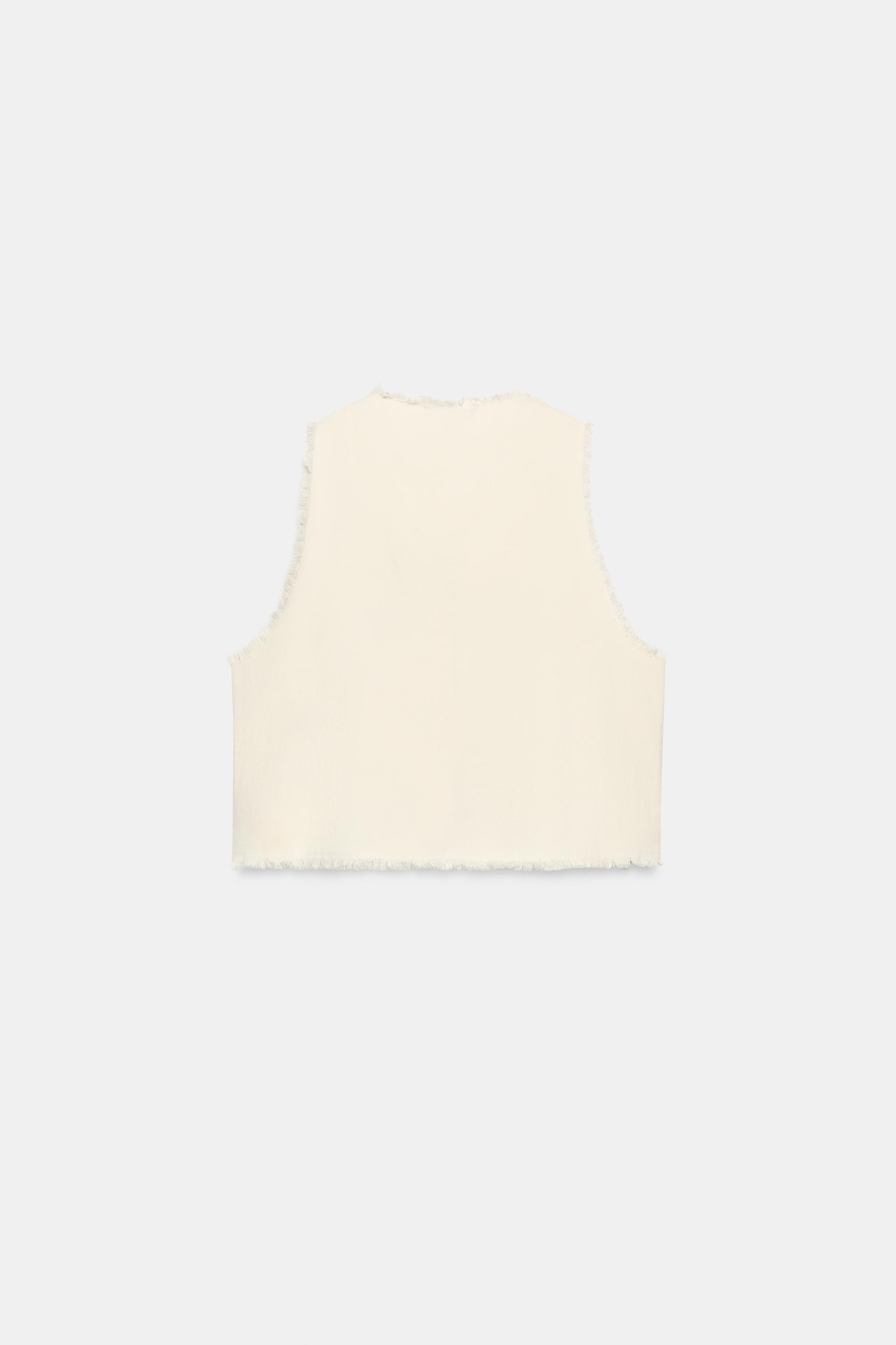 EMBROIDERED WAISTCOAT TOP | Zara UK