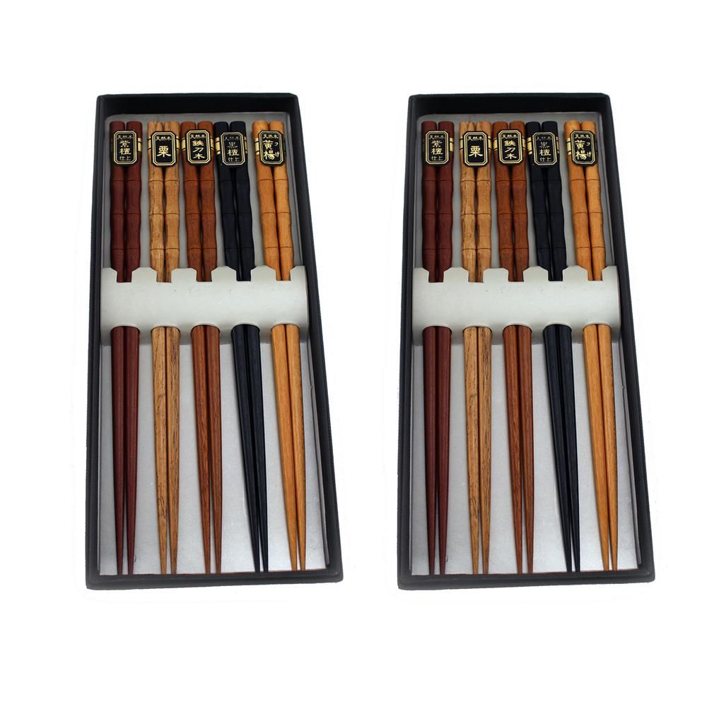 BergHOFF 10 Pairs Bamboo Wooden Chopsticks, Natural | The Home Depot