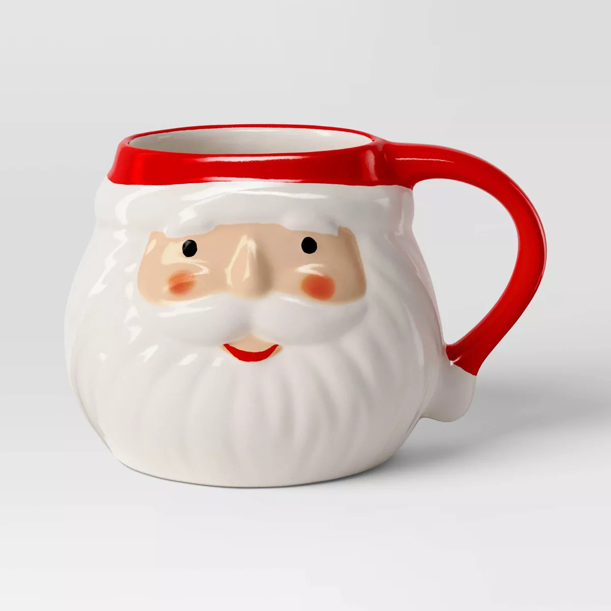 17oz Christmas Stoneware Figural Santa Face Mug - Wondershop™ | Target