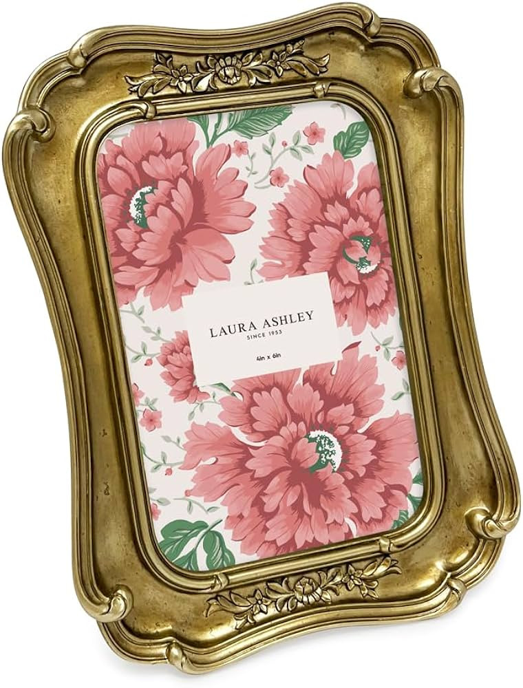 Laura Ashley (4x6 Vintage-Inspired Simple Ornate Picture Frame, Horizontal & Vertical for Tableto... | Amazon (US)